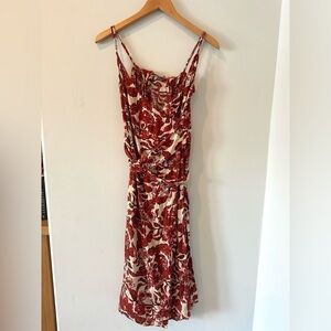 Hinge floral wrap Slip Midi Dress size xs